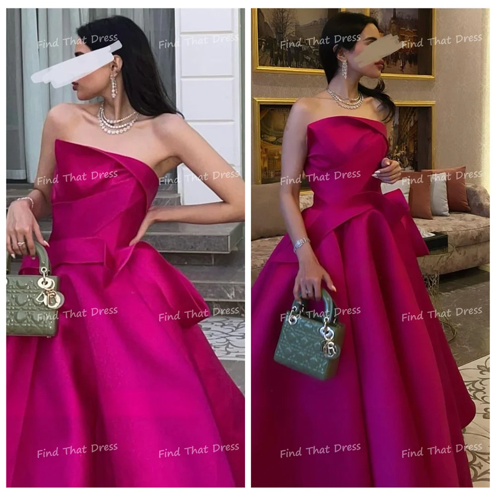 العرف الحديثة قارب طوق Ruches ألف خط ثنيات عارية الذراعين ثوب مسائي الزفاف الطابق طول مطوي فستان الحفلة الراقصة مع القطار #2