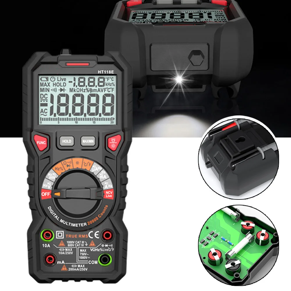 

Цифровой мультиметр HT118E с 20000 отсчетами, прочным корпусом и интеллектуальными функциями для точных электрических измерений