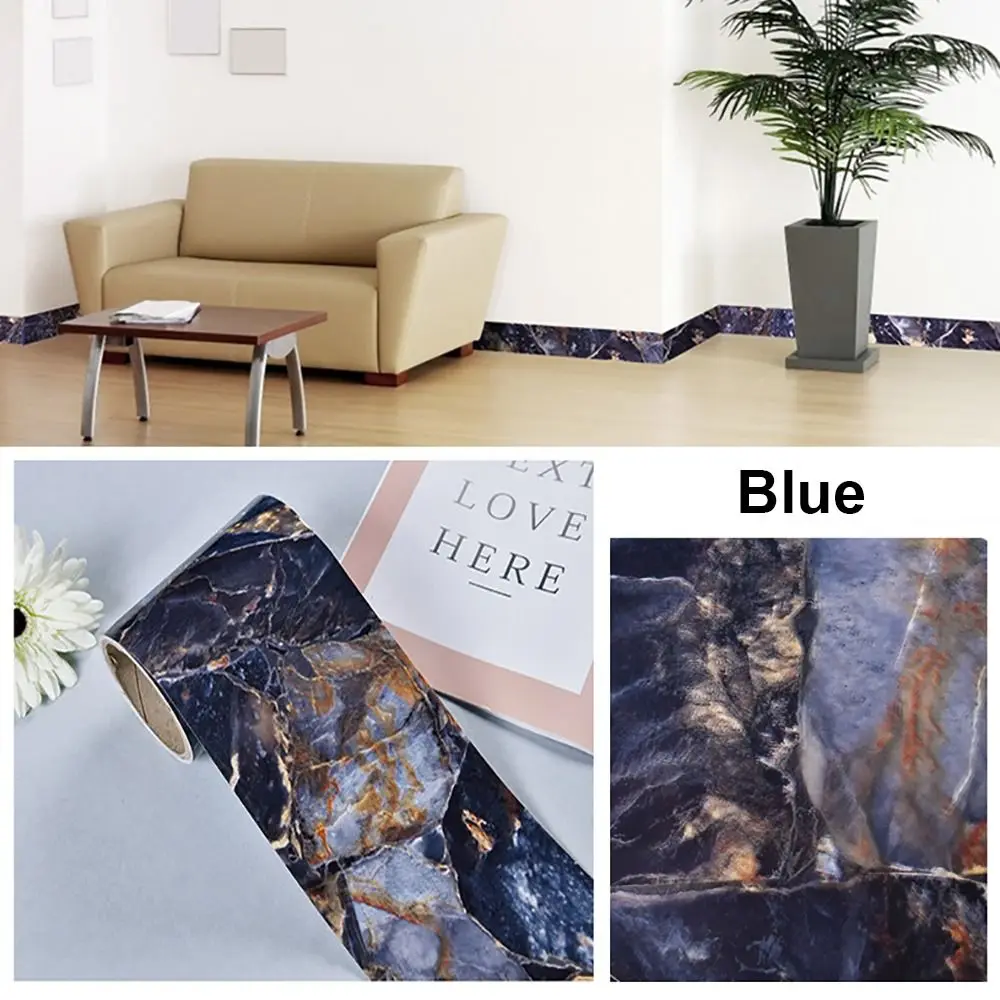 10 متر/لفة النافذة الخصر خط خلفية إطار الباب مقاوم للماء جدار الحدود ملصق ذاتية اللصق الرخام الحبوب التفاف خط