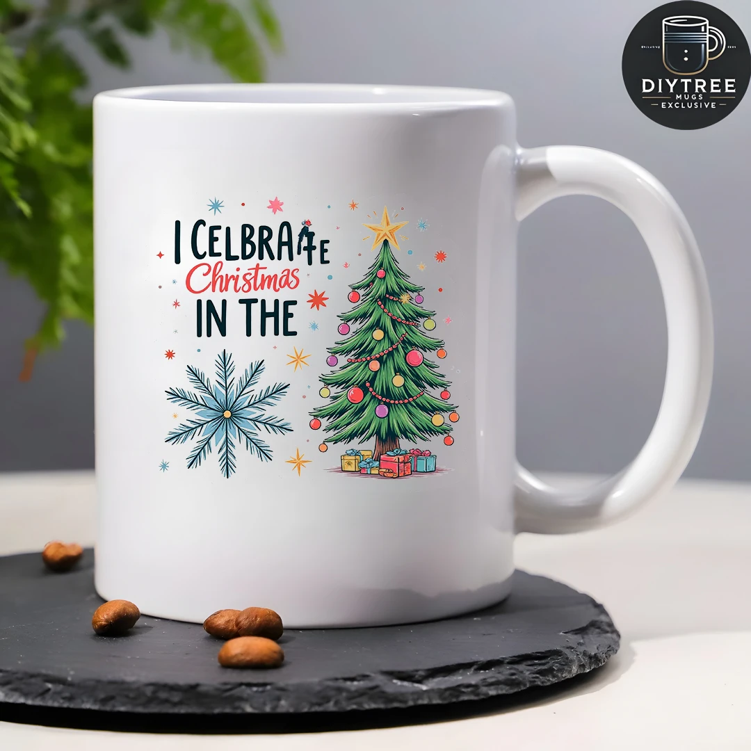 แก้ว 11 ออนซ์ + แก้วลายต้นคริสต์มาส ของขวัญคริสต์มาส แก้วน้ำเด็ก แก้วกาแฟสำหรับครอบครัวและสำนักงาน