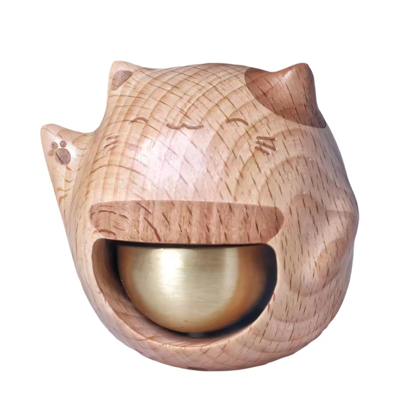 Artistic Welcome Figure Wooden Door Accessory Produces Pleasant Sound When Opened 