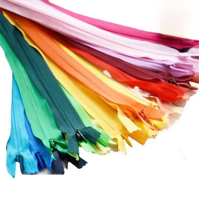 

100pcs/Lot 3# 25 To 60cm or Inch Invisible Lace Zipper Sewing Close End Summer Thin Wedding Dress Skirt Shirt Clothing Accessory