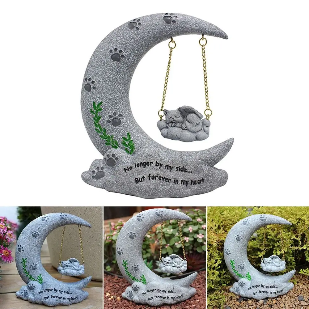 for Cats Sleeping Pet Cat Memorial Statue Cat Passing Away Bereavement Gifts Resin Pet Memorial Stone Bereavement Gifts