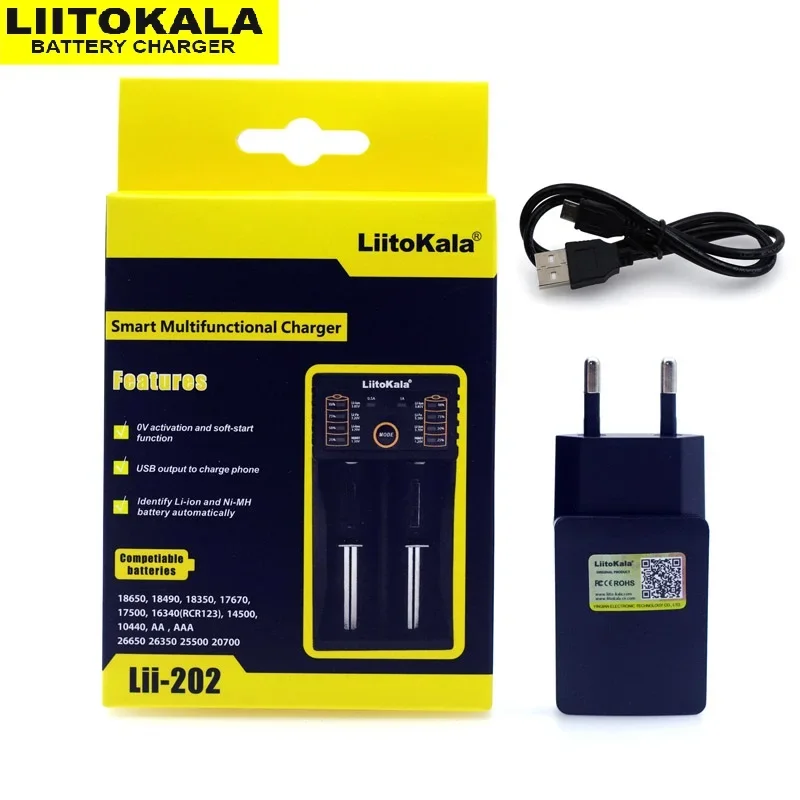 Liitokala Lii-PD2 Lii-500 Lii-S2 18650 Ładowarka 3,7 V 18350 18500 16340 21700 20700 26650 1,2 V AA AAA NiMH Lithium