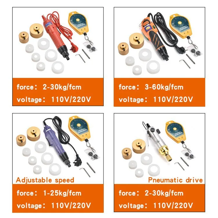 Portable Electric Handheld Capping Machine Set for Plastic Screw Bottle Lids, Automatic Sealing Capper for Home Commercial Use