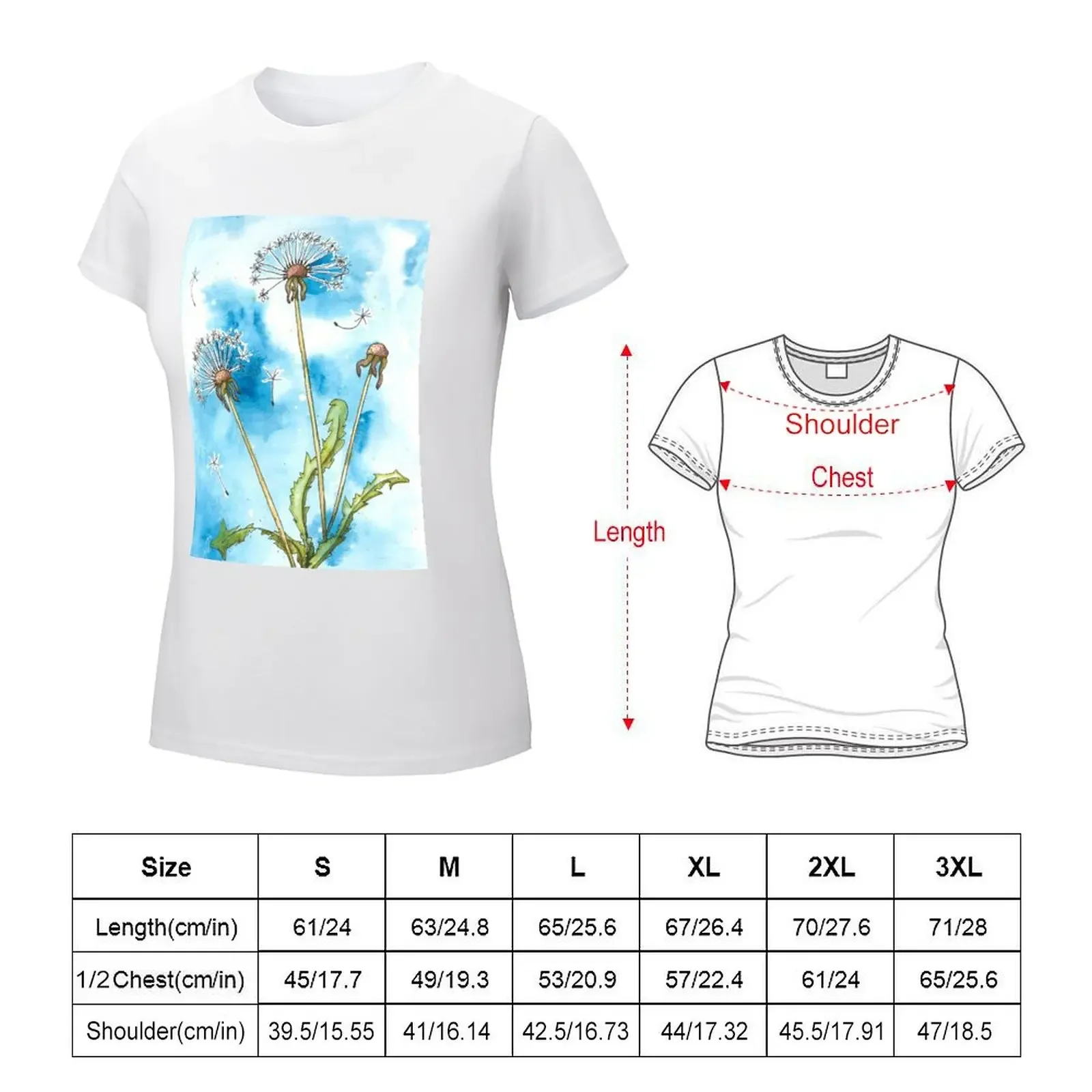 Dandelion Clocks T-shirt Short sleeve tee tops summer tops new edition t shirts for Women