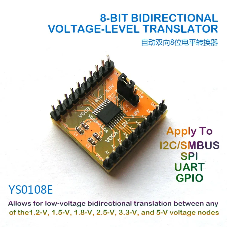 Level Conversion Module 8-way High-speed Bidirectional Automatic Direction Low Voltage Push-pull Open Drain I2C/SPI/UART