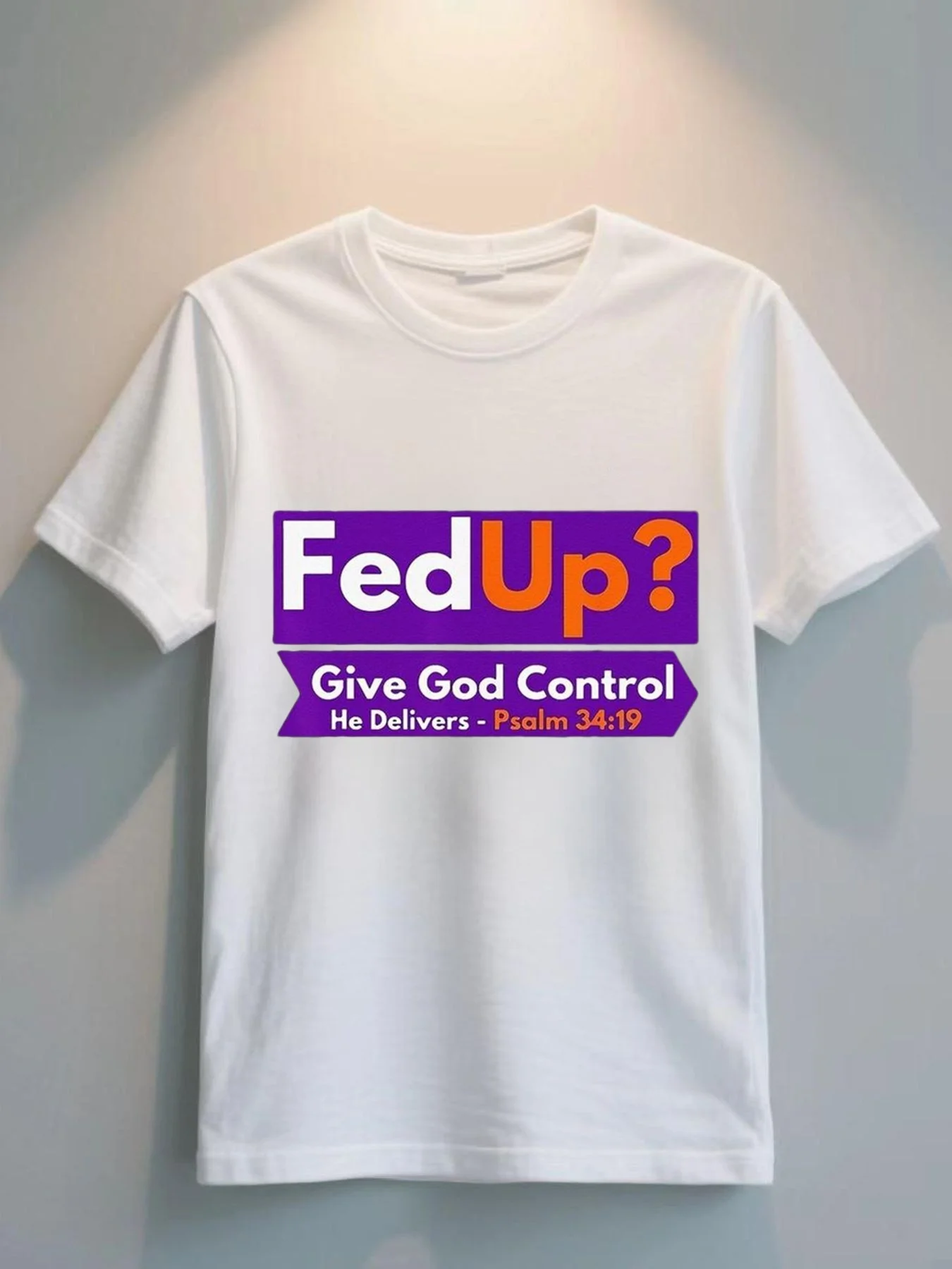 Tired of It, Entrust It to God Psalm 34:19 Christian Bible and Jesus T-Shirt Unisex 2025 Summer Short Sleeve Printed T-Shirt Pure g Ai 01