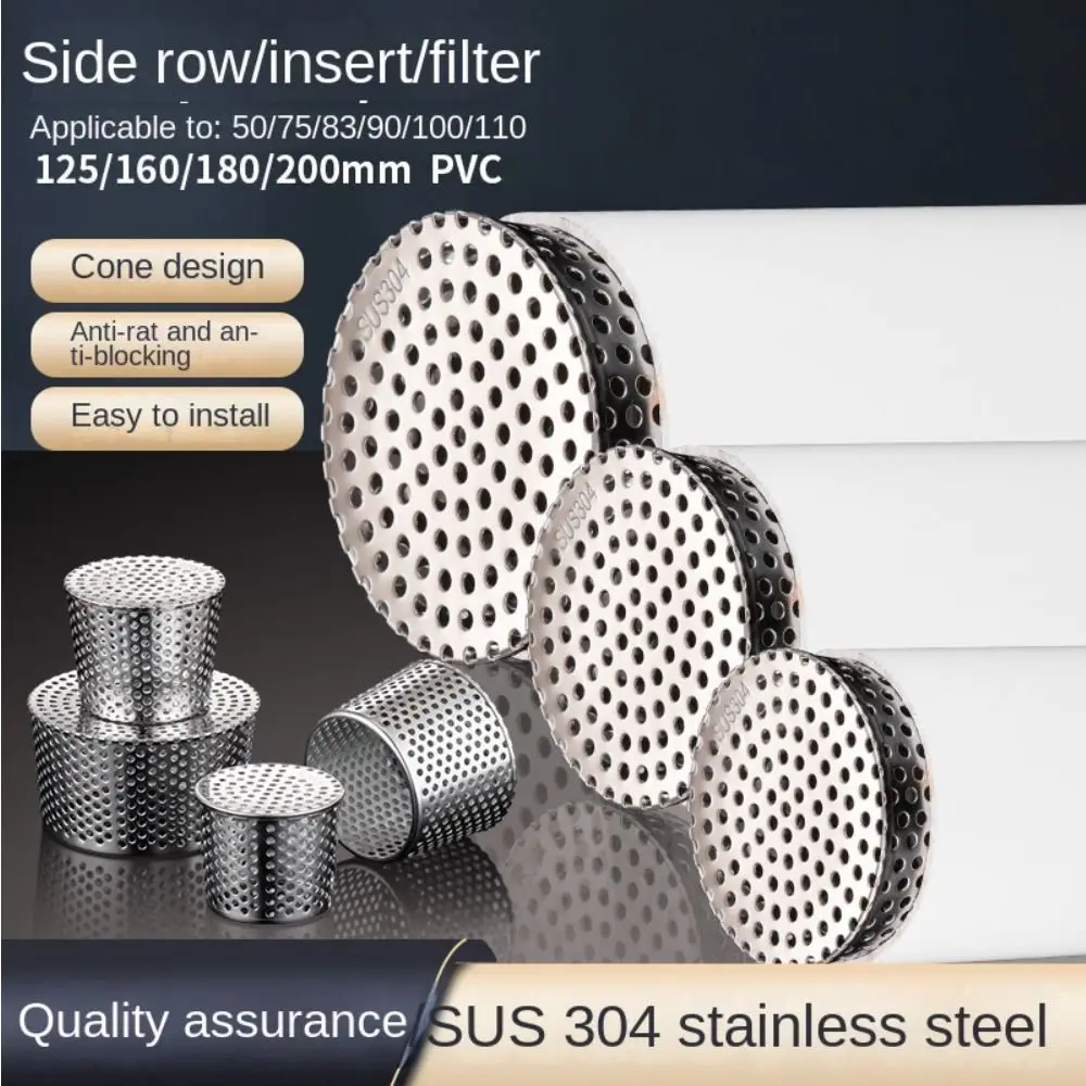 Stainless Steel Rooftop Floor Drain Cover Circular Shape Anti Rodent Balcony Floor Drains Anti-Clog Displacement