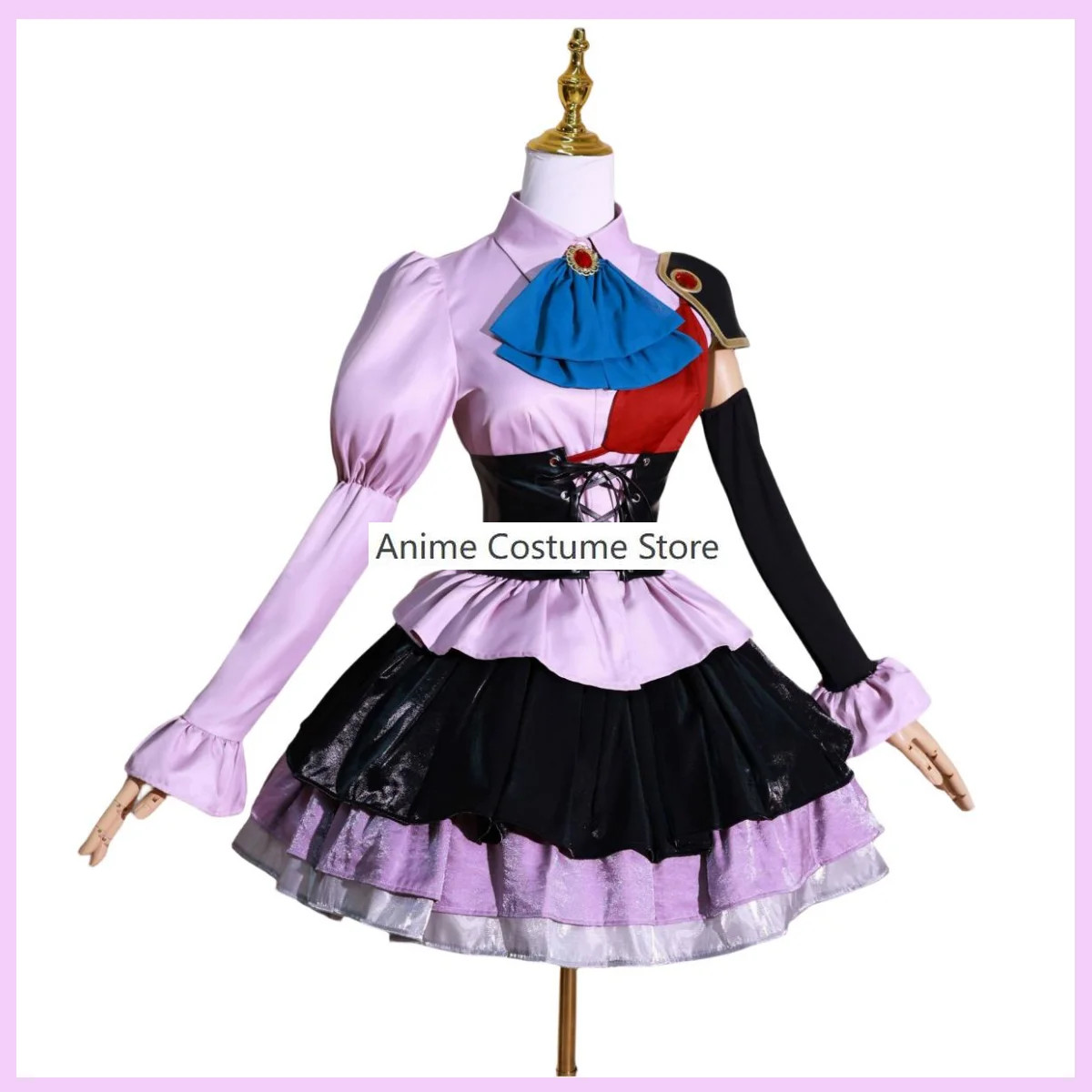 Takanashi Rikka Cosplay Costume Wig para Mulheres, Vestido Gótico Lolita, Anime Love, Chunibyo e Outros Delírios, Festival Escolar, Kawaii