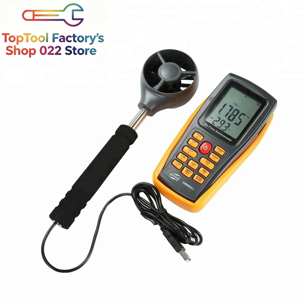 2026 Handheld digital anemometer, anemometer, high-precision wind speed and temperature tester GM8902 pro