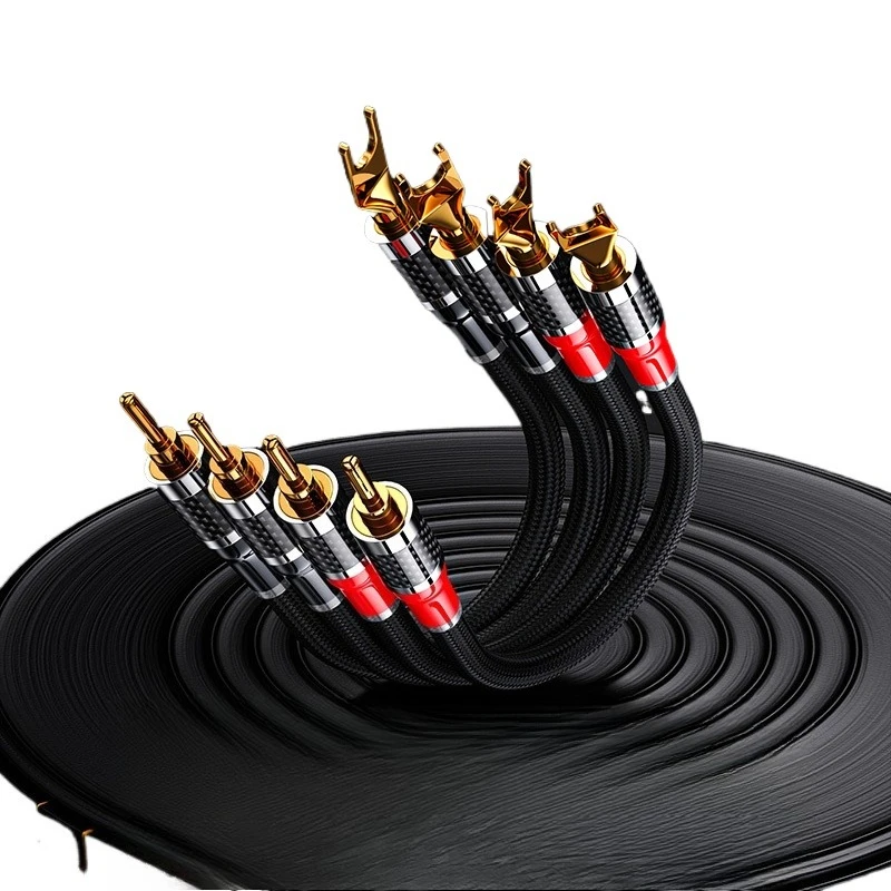 

GT900Pro sterling silver 4N audiophile-grade HIFI audio jumper cable, speaker bridge cable, banana head U plug