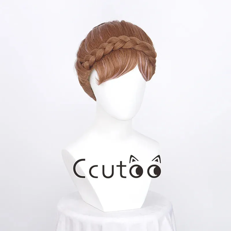 

Didi 211ccutoo Косы Короткие Натуральные Коричневые Смешанные Блондинки Анна Updo Синтетические Волосы Косплей Костюм + Кепка Для Парика