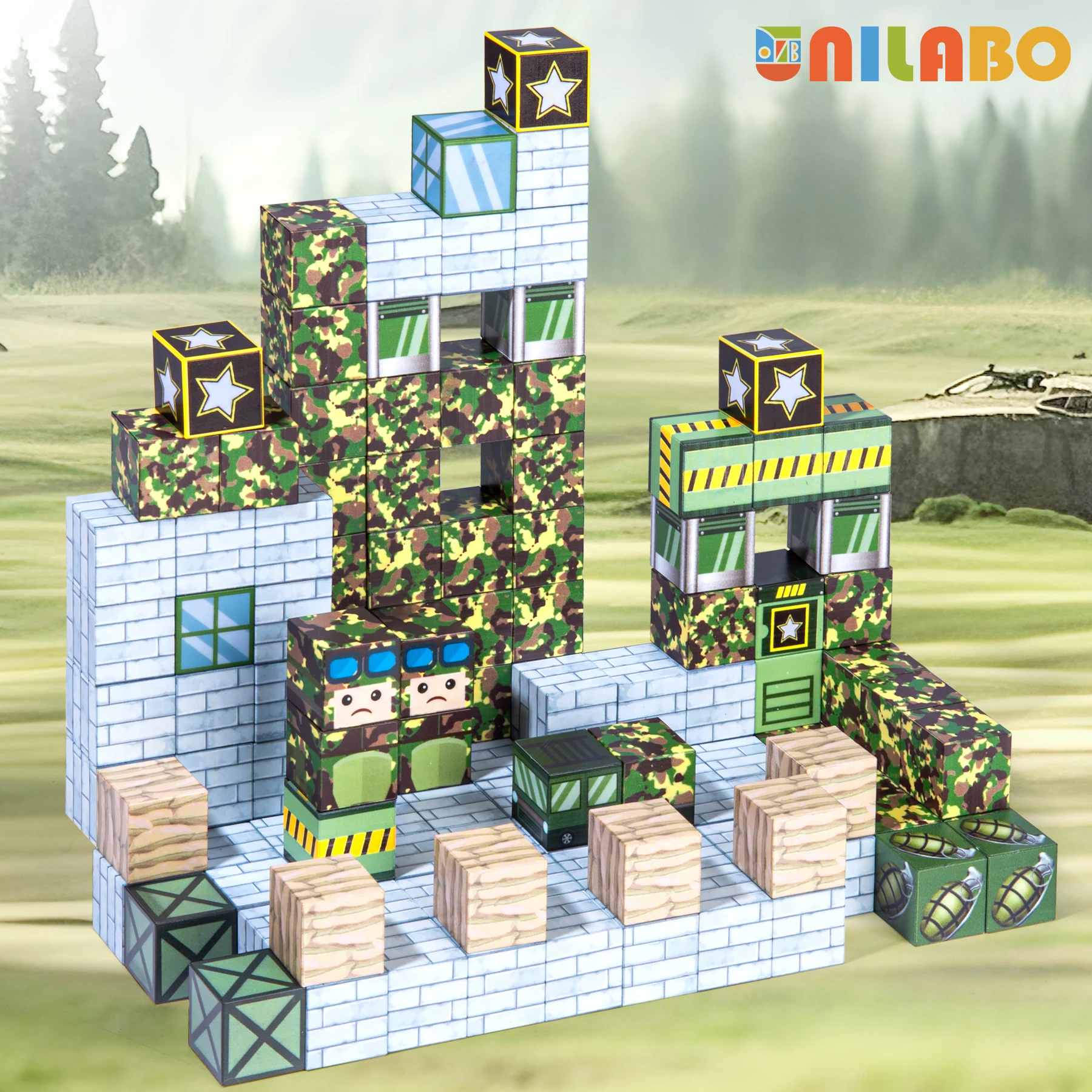

Unilabo 132PCS Light Up Magnetic Building Blocks, Tactical 2025 Upgraded STEM Game Toys, Christmas Birthday Gifts for Kids 3+