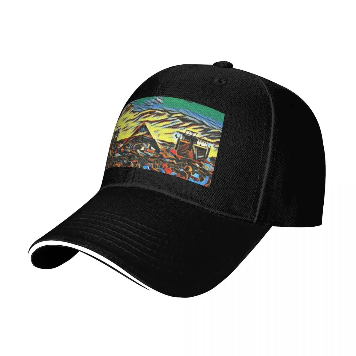 

Glastonbury Festival Pyramid Stage Artwork Baseball Cap Rave Luxury Man Hat hats for men Woman Men's