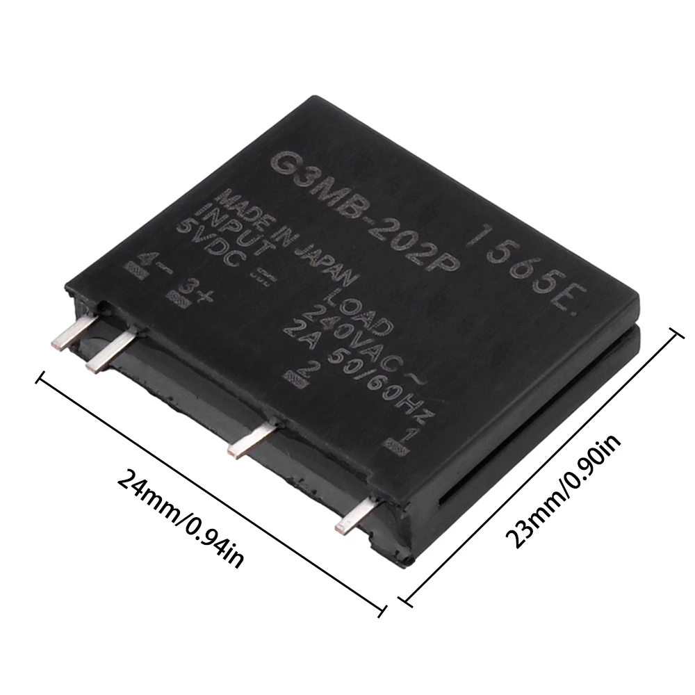 1/5 قطعة وحدة التتابع 5V-G3MB-202P G3MB 202P DC-AC PCB SSR في 5 فولت تيار مستمر خارج 240 فولت التيار المتناوب 2A وحدة تتابع الحالة الصلبة