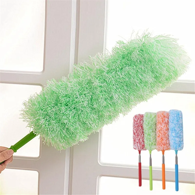 High Quality Soft Microfiber Telescopic Duster Brush Static Anti Dusting Brush Home Air-condition Car Furniture Cleaning Tools