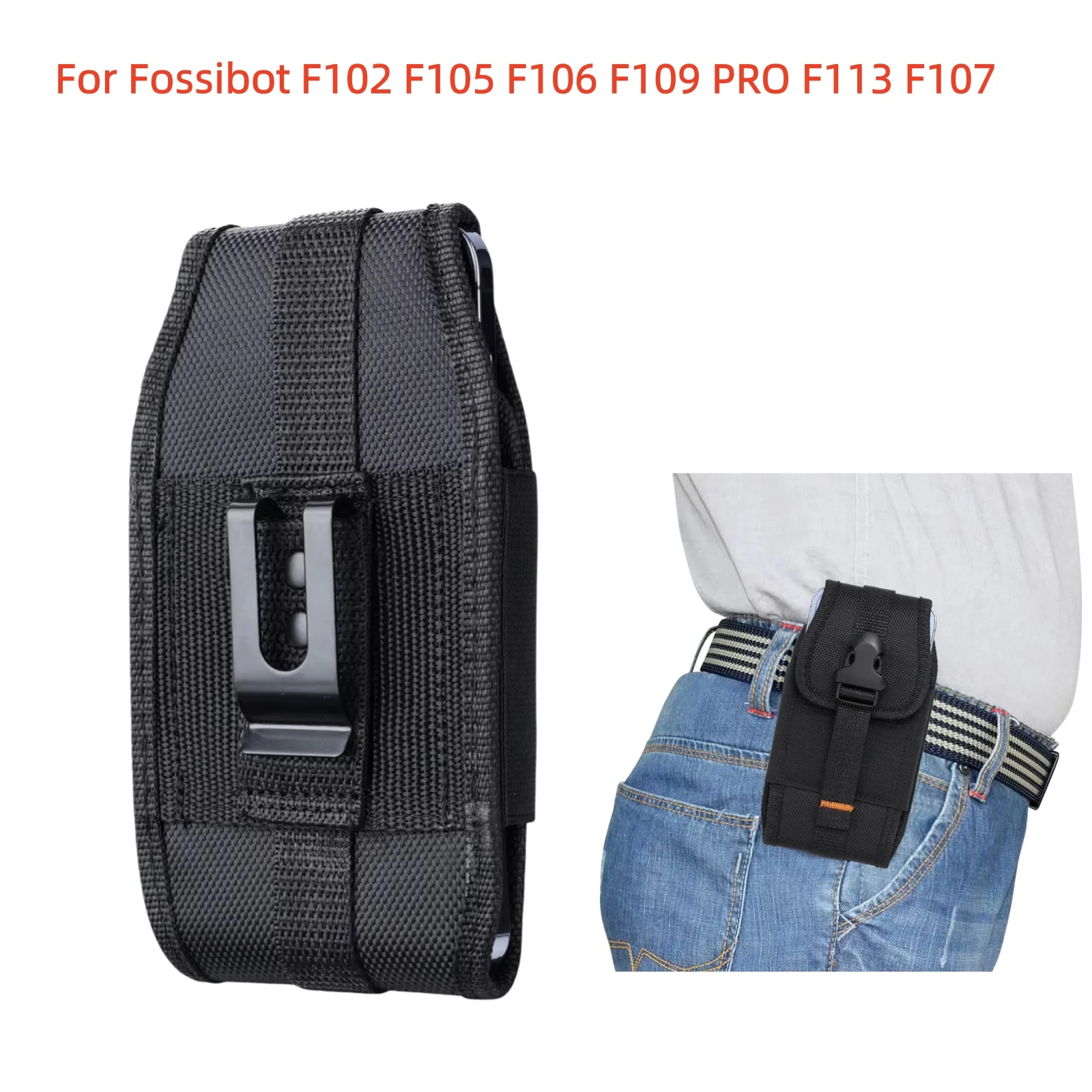 Funda tipo cartera con clip para cinturón para teléfonos Fossibot F102, F105, F106, F109 PRO, F113, F107 de 6.9 a 7.3 pulgadas