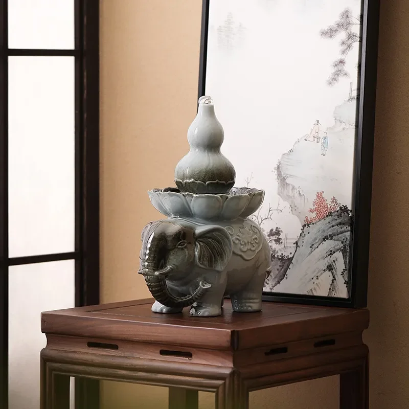 Chinese Pixiu Lucky Circulation Water Transfer Ball Ornament for Housewarming Gifts Household Entrance Living Room