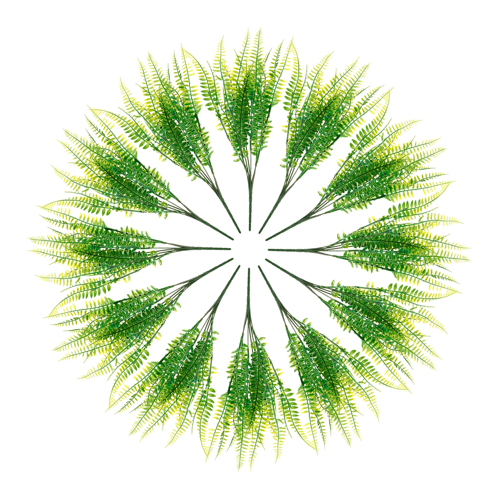 

12pcs Artificial Plants Realistic Green Tequila Ferns Leaf Stems Decorative Model Ferns Lifelike Household Furnishings Plants