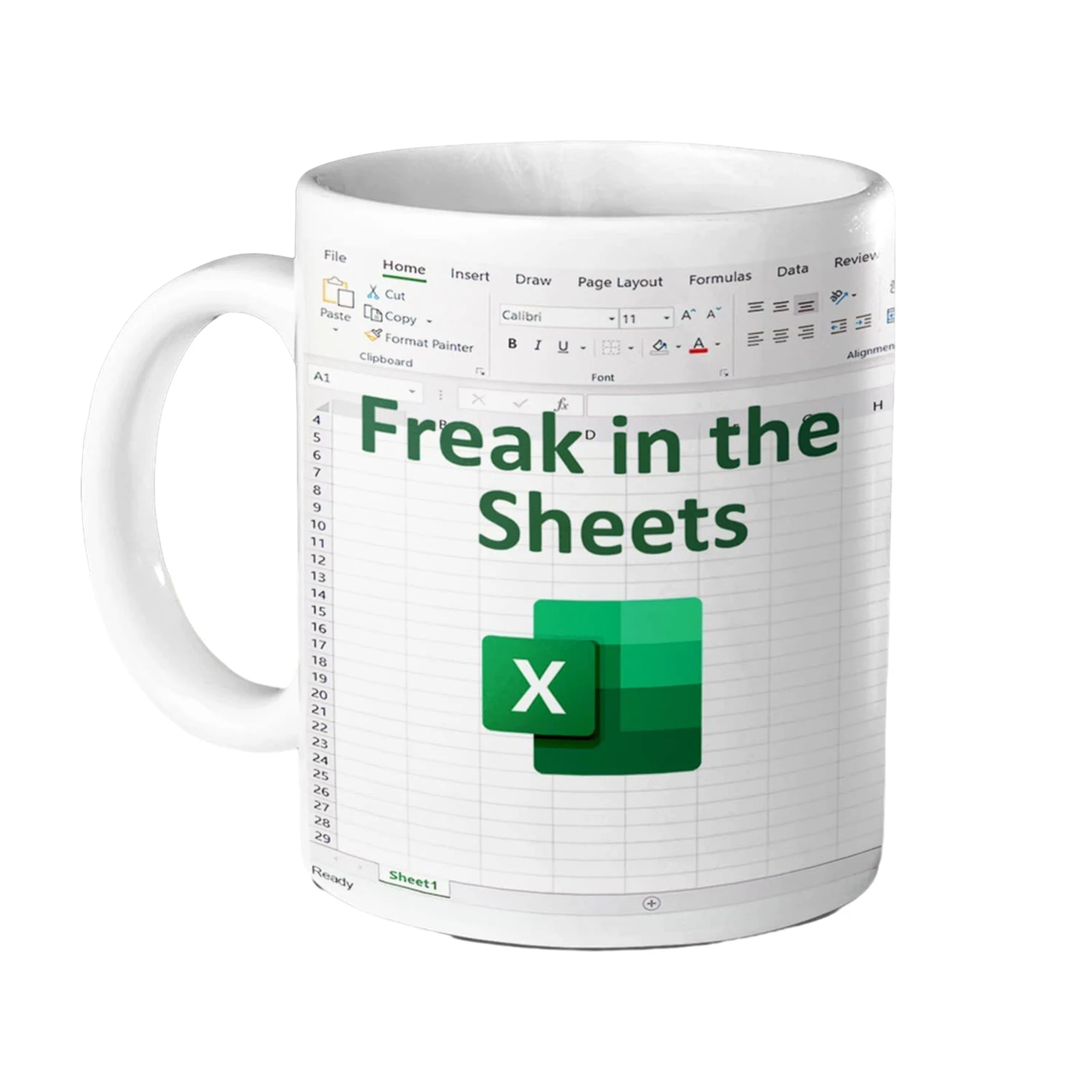 Tasse à café en céramique Excel, tasse comptable avec motif de tableaux Excel, pour anniversaire, Noël, Nouvel An, hommes et femmes