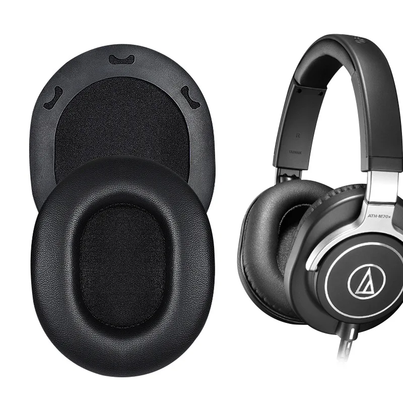 Almohadillas de espuma viscoelástica de repuesto para auriculares, piezas de reparación de cojín de haz de cabeza para auriculares Audio-Technica ATH-M70X M70