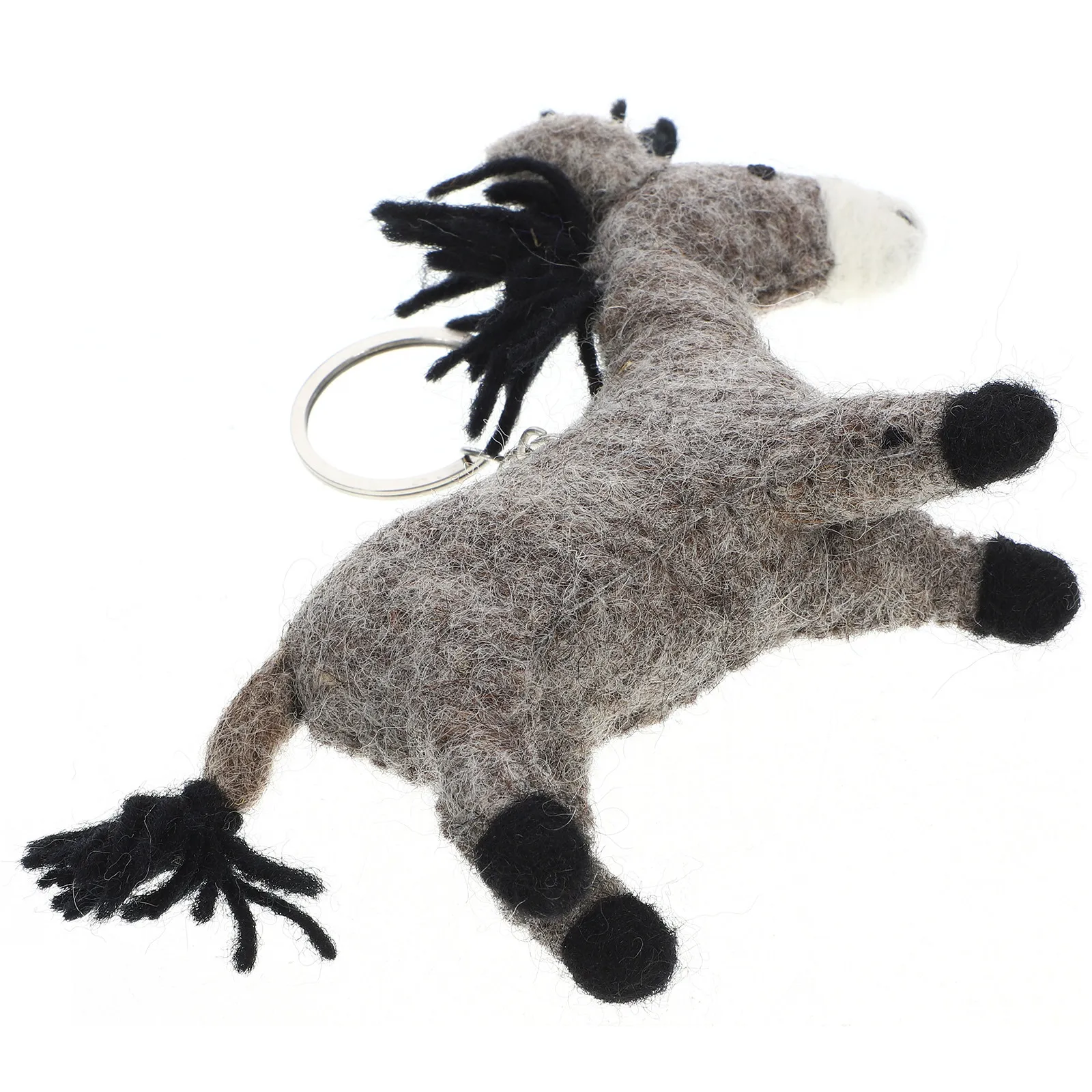 

Брелок-подвеска из ослиной шерсти: мягкая плюшевая игрушка-ослик, милый аксессуар для сумки и рюкзака, украшение-шарм