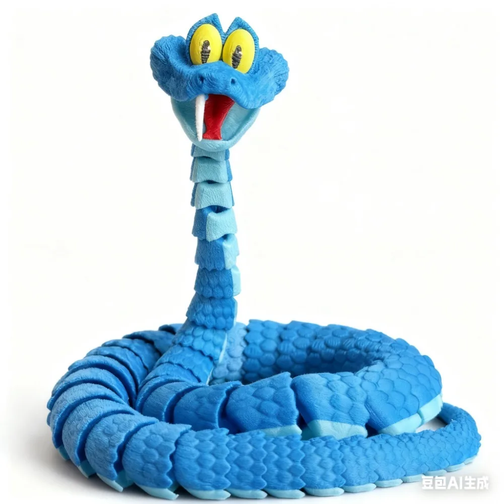 2026@@30cm-68cm Gary Snake: Zootopia 2 Articulated Simulation Toy Snake, 3d Printed Snake Gary Model, Children'S Gift