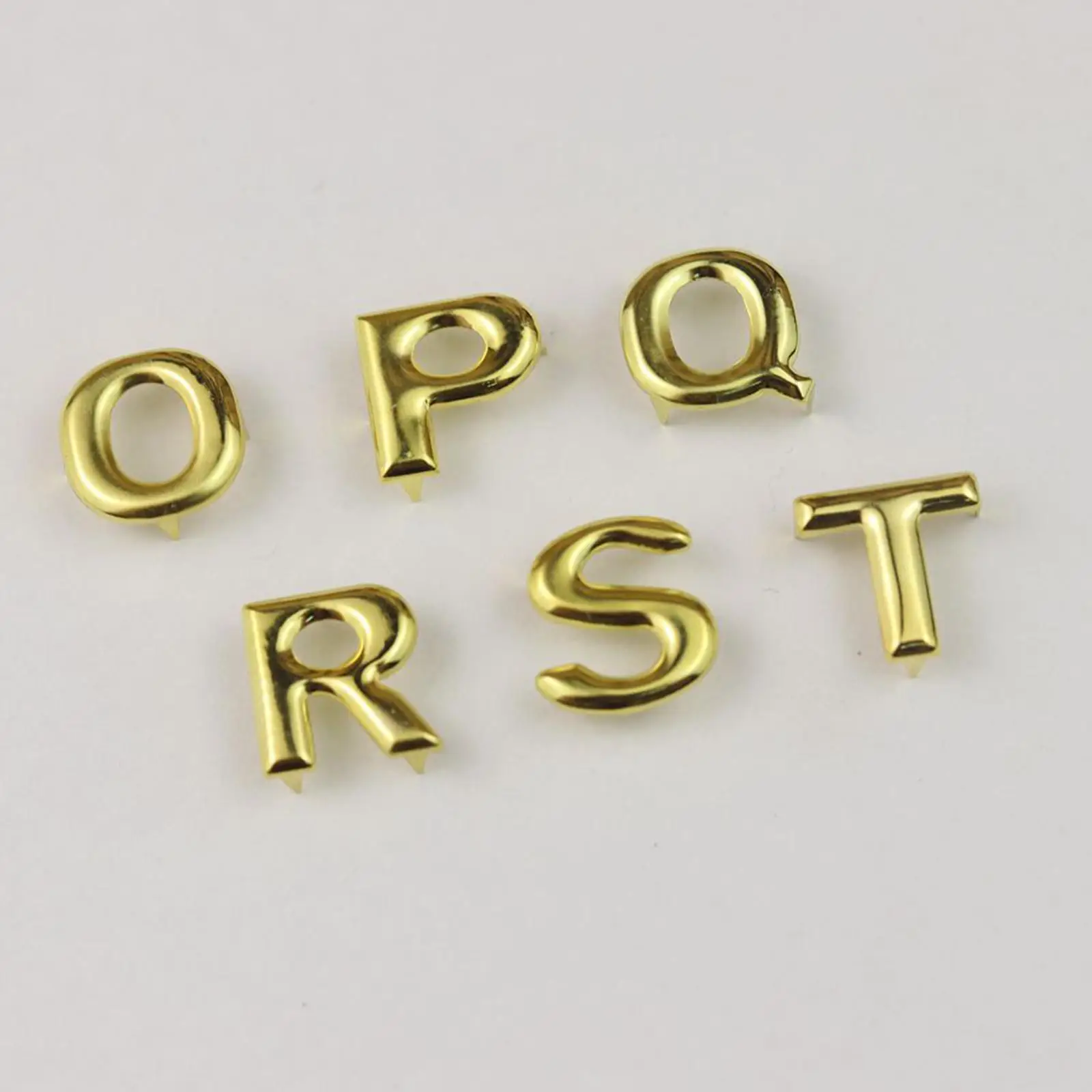 26Pcs Golden Tone Letter Nailhead Rivets Studs Buttons with Spikes Shoes Bag Clothes DIY Leathercraft Crafts Supplies