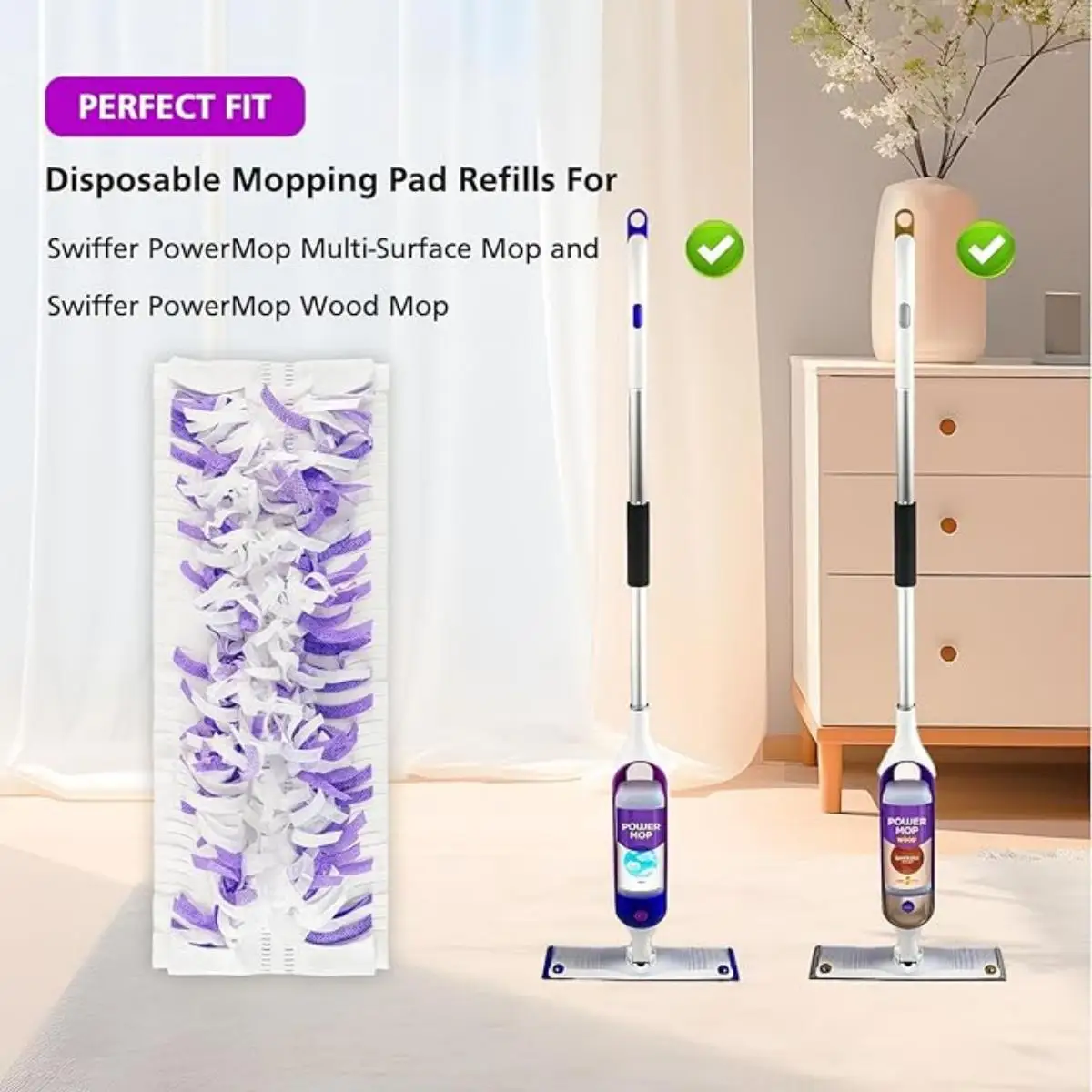 5/10 Pack Disposable Mopping Pads Refills for Swiffer PowerMop Multi-Surface Mop, Spray Clean Pads Replacement