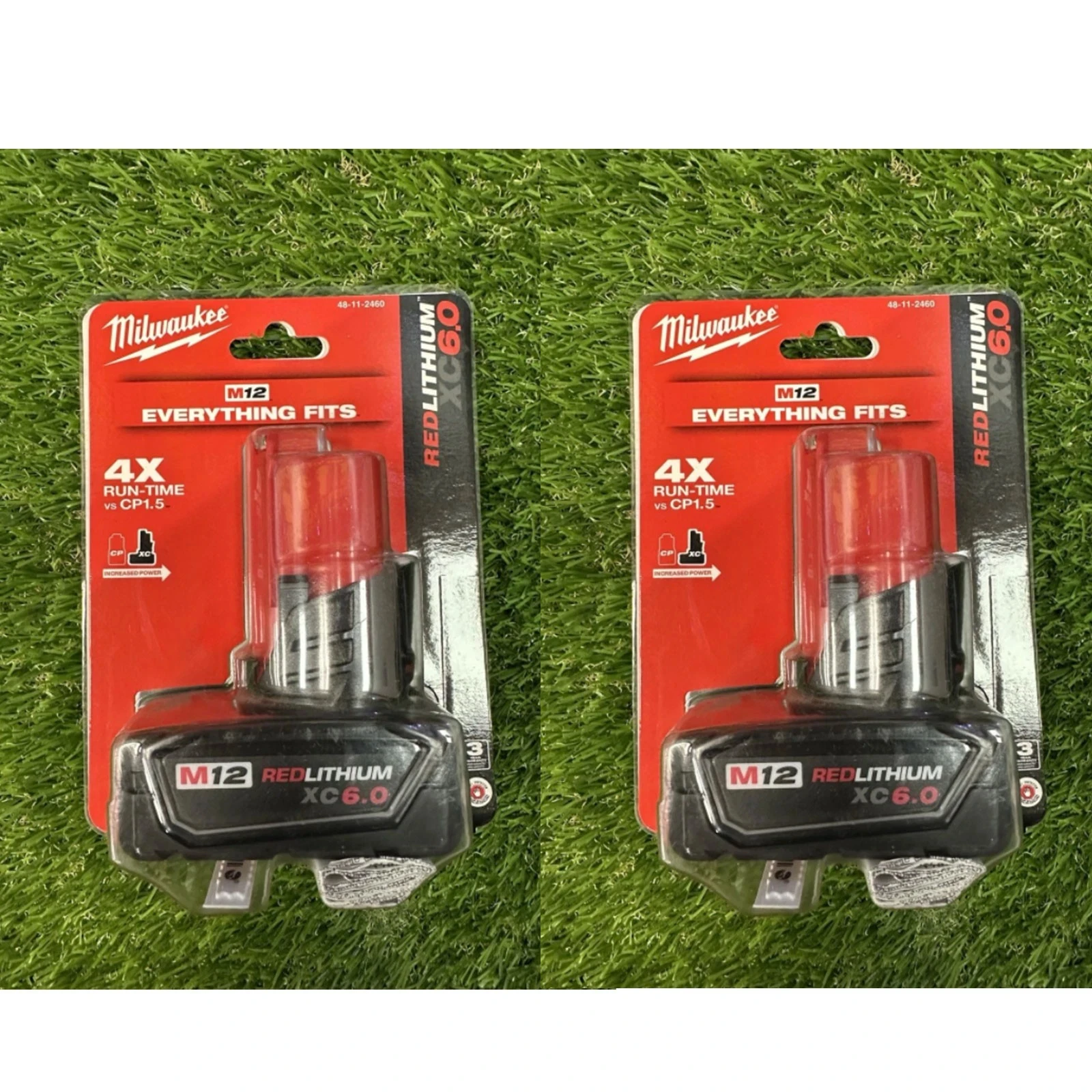 

100% оригинальные аккумуляторы Milwaukee 48-11-2460 M12 красного цвета, литиевые, XC6.0, с ультрадолгим сроком службы, 2 комплекта.