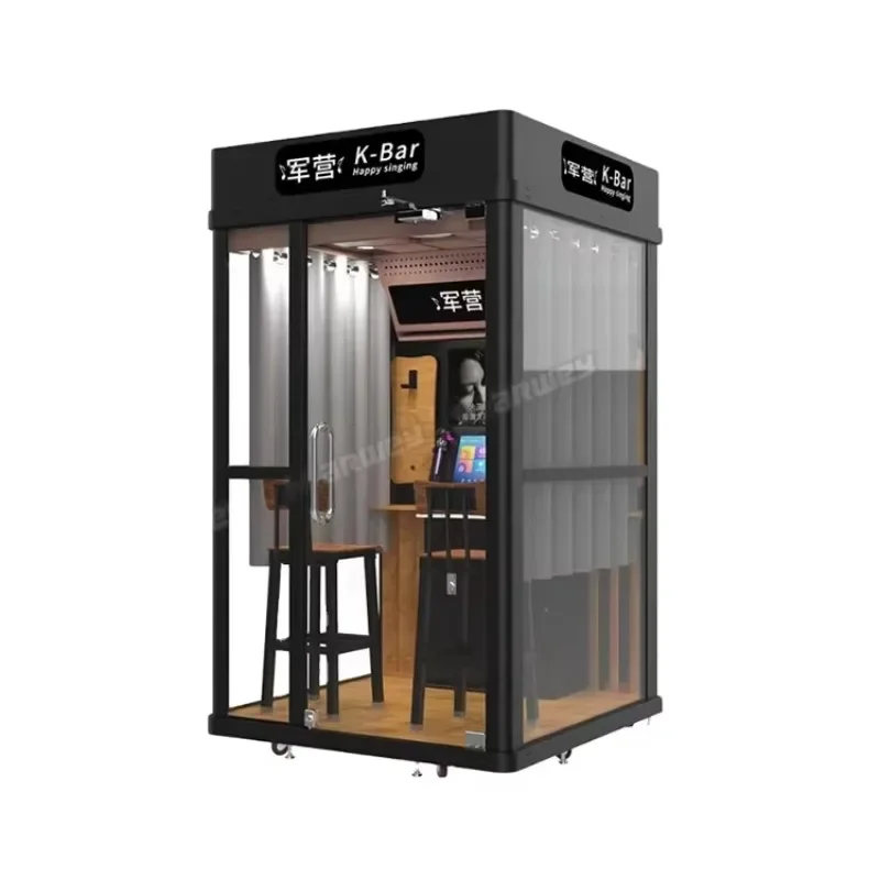 Mall Indoor Electronic Jukebox Karaoke Singing Room Coin Operated KTV Game Machine Arcade Plaza Station Singing Booth