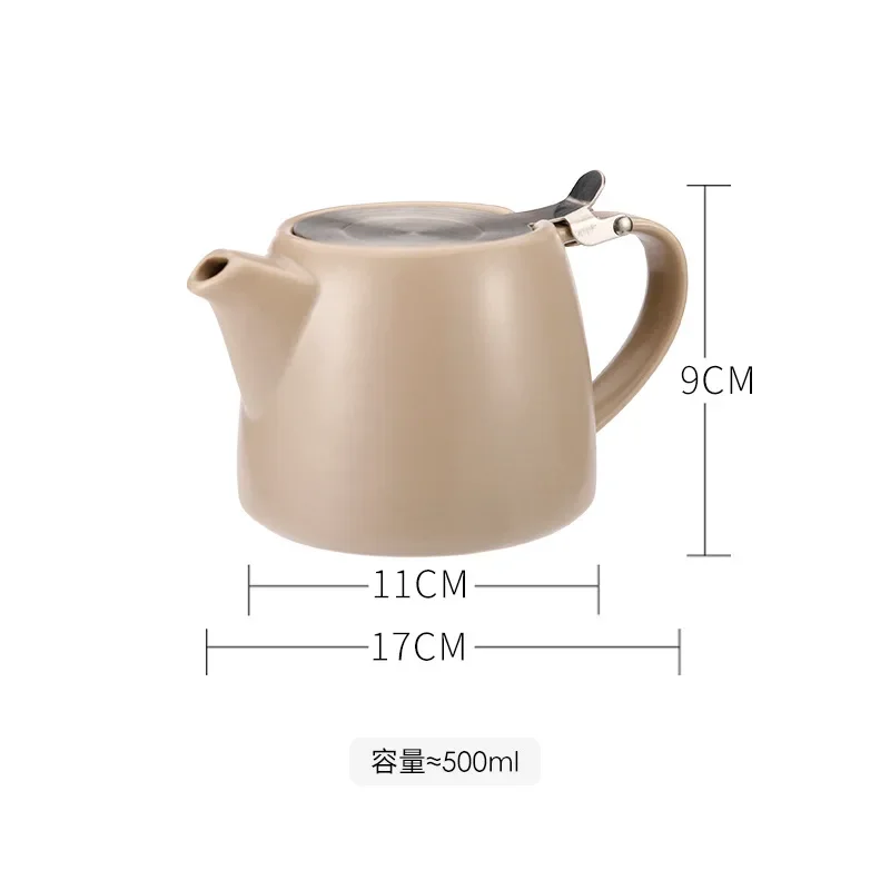 Ceramic Teapot Household Simple with Filter Large-capacity Kettle Afternoon   Set Flower  Single Pot