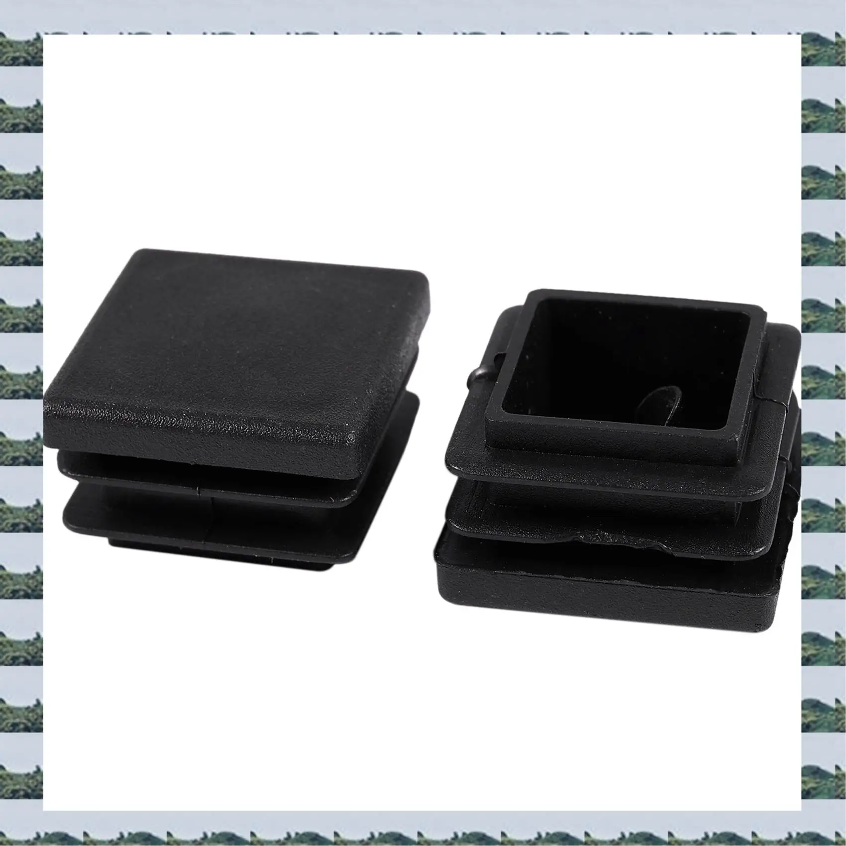 

ABQR 80 Pcs Plastic Square Blanking End Caps Tube Inserts 25Mm X 25Mm