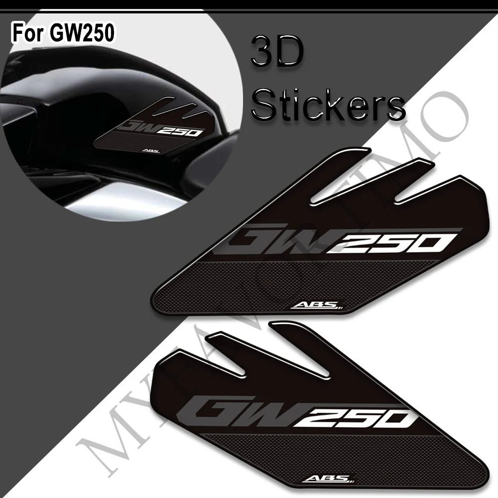 Motocicleta 3D Resina Epóxi Adesivo, Óleo Combustível Tanque Pad Protector, Decalques Kit, Suzuki Inazuma, GW250, GW 250