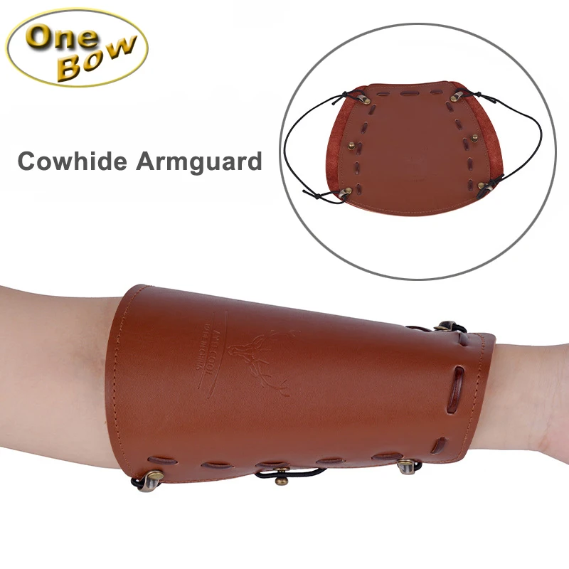 Compound Bow Accessories cowhide Arm Guard Arrows Hunting Tool Medieval Archery Arm Guard for Sale