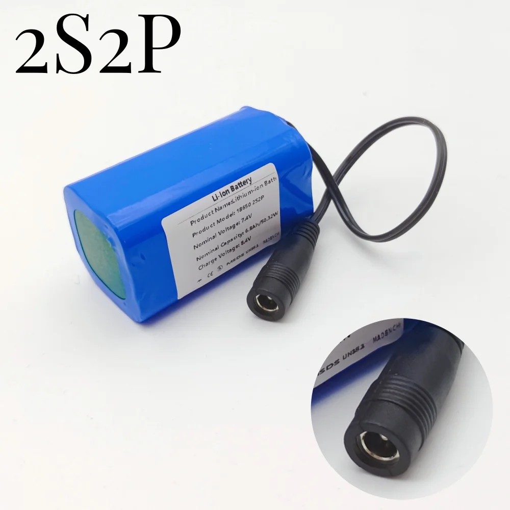 2S2P 7.4 فولت 6800 مللي أمبير بطارية ليثيوم أيون للتحكم عن بعد/RC قارب طعم سمك batteryT1882011-5 T888 V007 H18 C18