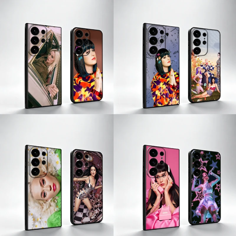 K-Katy Singer P-Perry 143 Phone Case For Samsung S25Edge S26FE Galaxy S22 S25 S24 S26 Ultra S21 S23 S20 Plus Cover Black Shell C