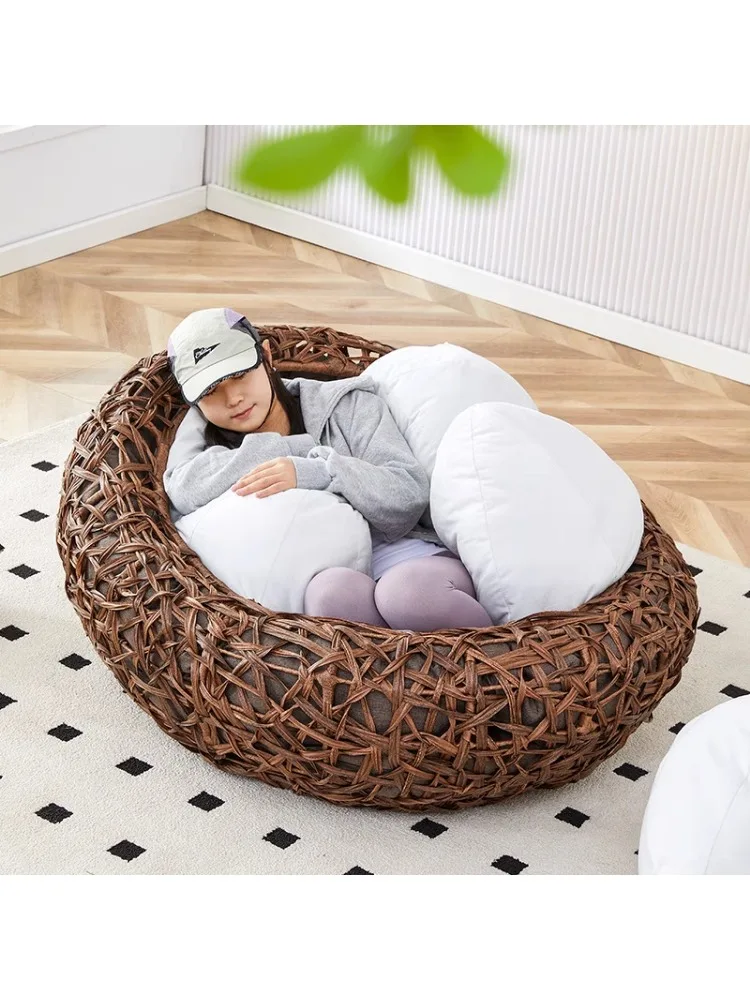 

Balcony Lazy Rattan Chair Round Bird's Nest Sofa