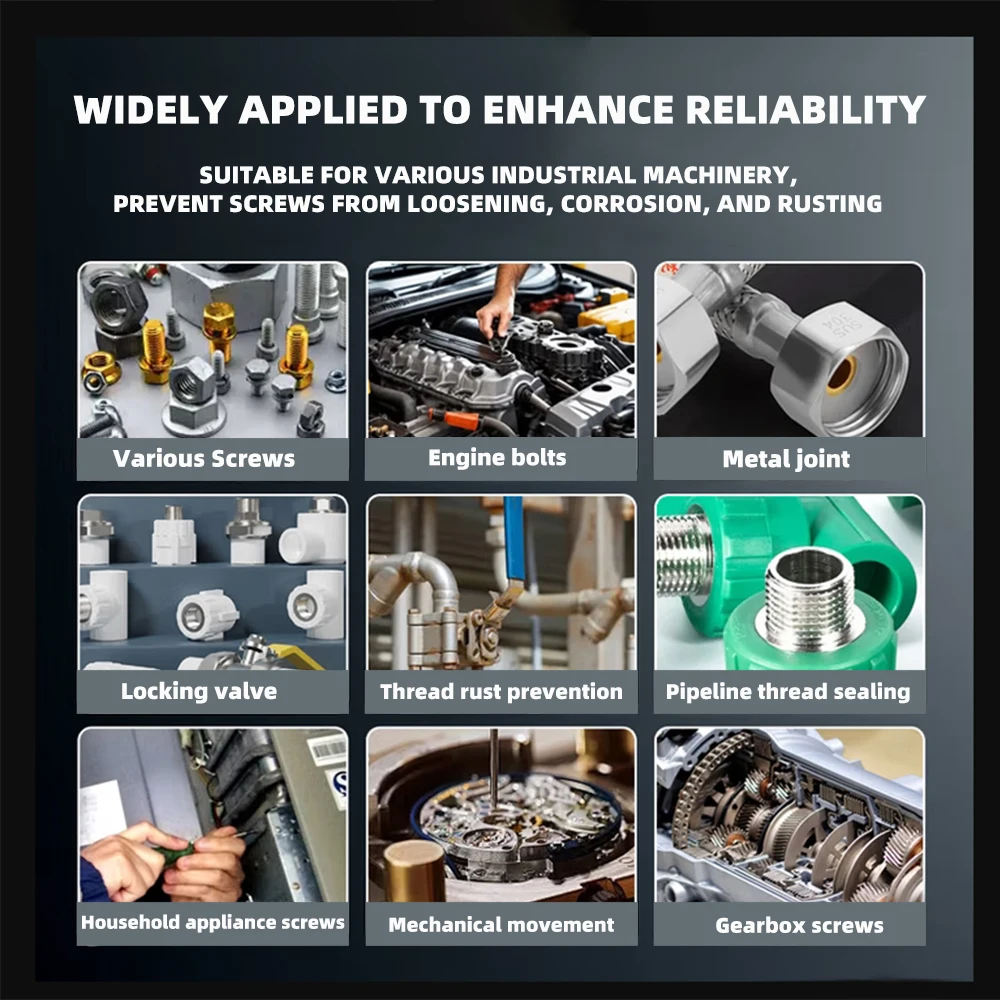 243 لاصق معدني بقفل خيط مناسب للبراغي والصواميل والمثبتات ومسامير متوسطة القوة - يمنع تخفيف وتآكل 50 جرام #6
