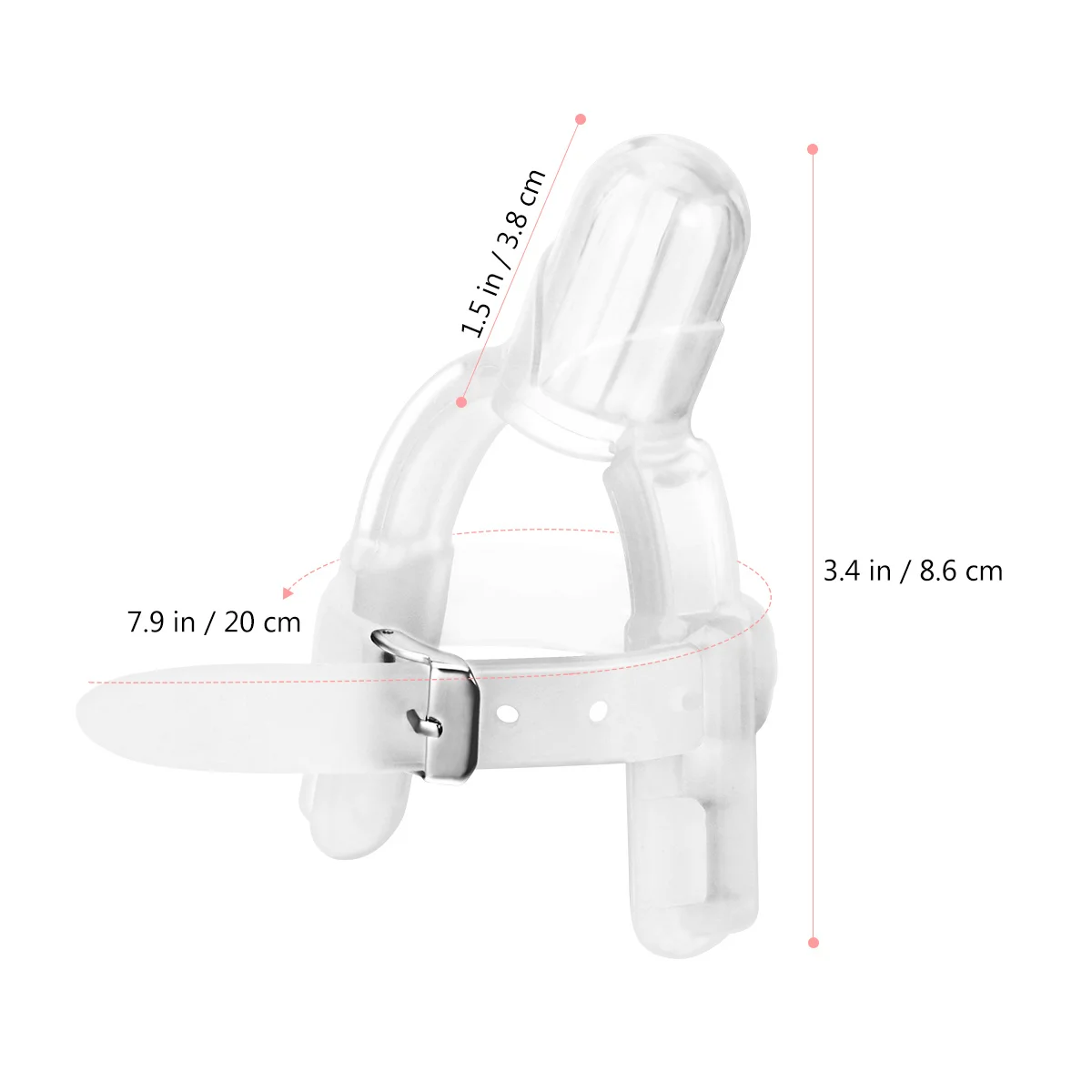 

Baby Finger Protector Food Grade Silicone Adjustable Multi-Point Snap Anti-Bite Thumb Forefinger Teether for Babies Transparent
