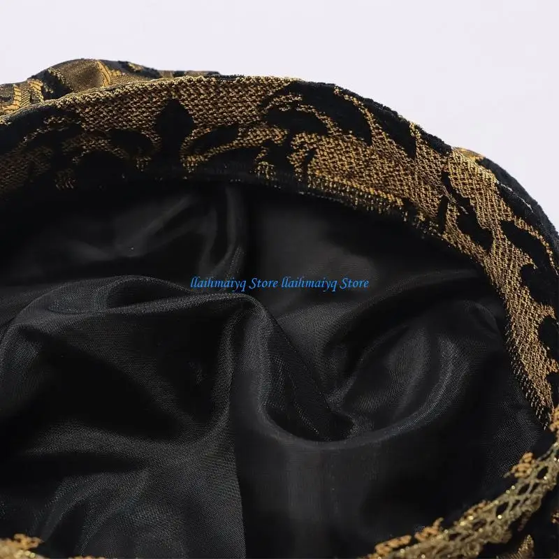 573B Mens Medieval Tudors Hat Muffin Top Hat Renaissances Tudors Flat Cap