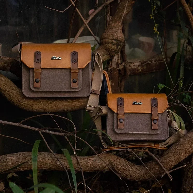 Retro digital camera bag for Fuji XT50 XT30 Sony KONICA MINOLTA mirrorless camera bag single shoulder waterproof