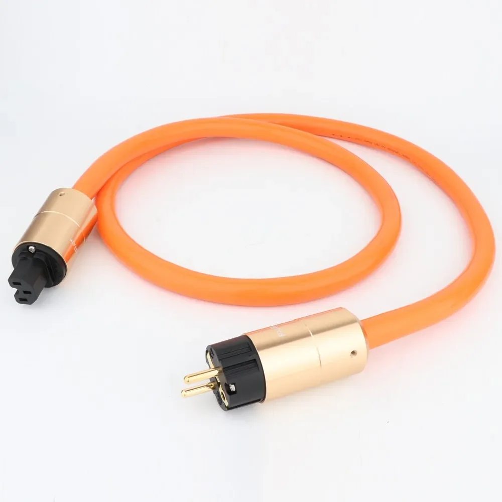 High Quality Preffair D505 5N OFC Pure Copper European standard Power Connector US/EU Schuko Power Cord AC Mains Power Cable Pow