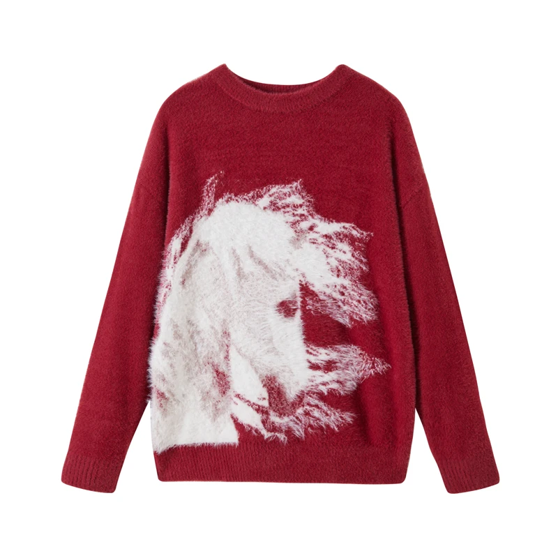 Casual Trendy O-Neck Luxury Men Sweater Print Polyamide Pullovers Winter Quality Smooth Comfortable Streetwear Sueters De Hombre