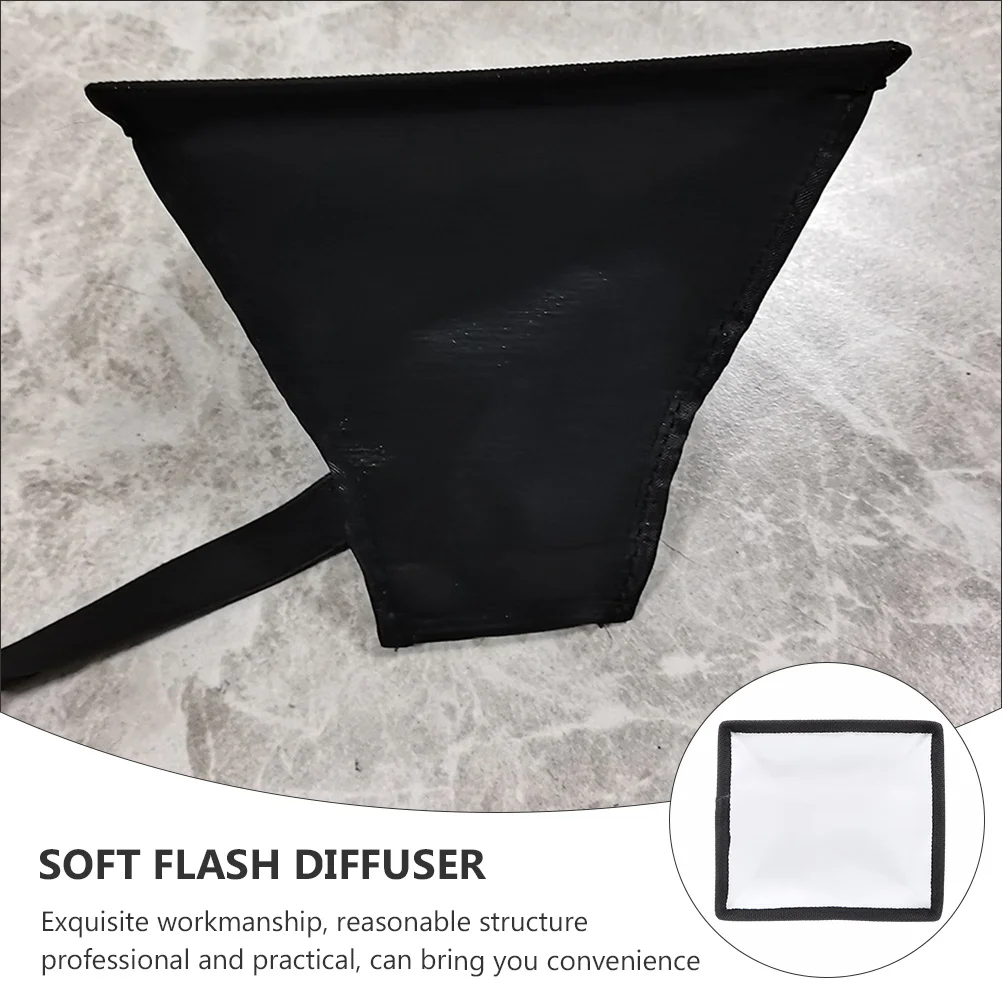 

2Pcs Portable Soft Flash Diffuser Foldable Sock 15x17cm Lightweight Anti-Skid Strip for Photography Light Cover