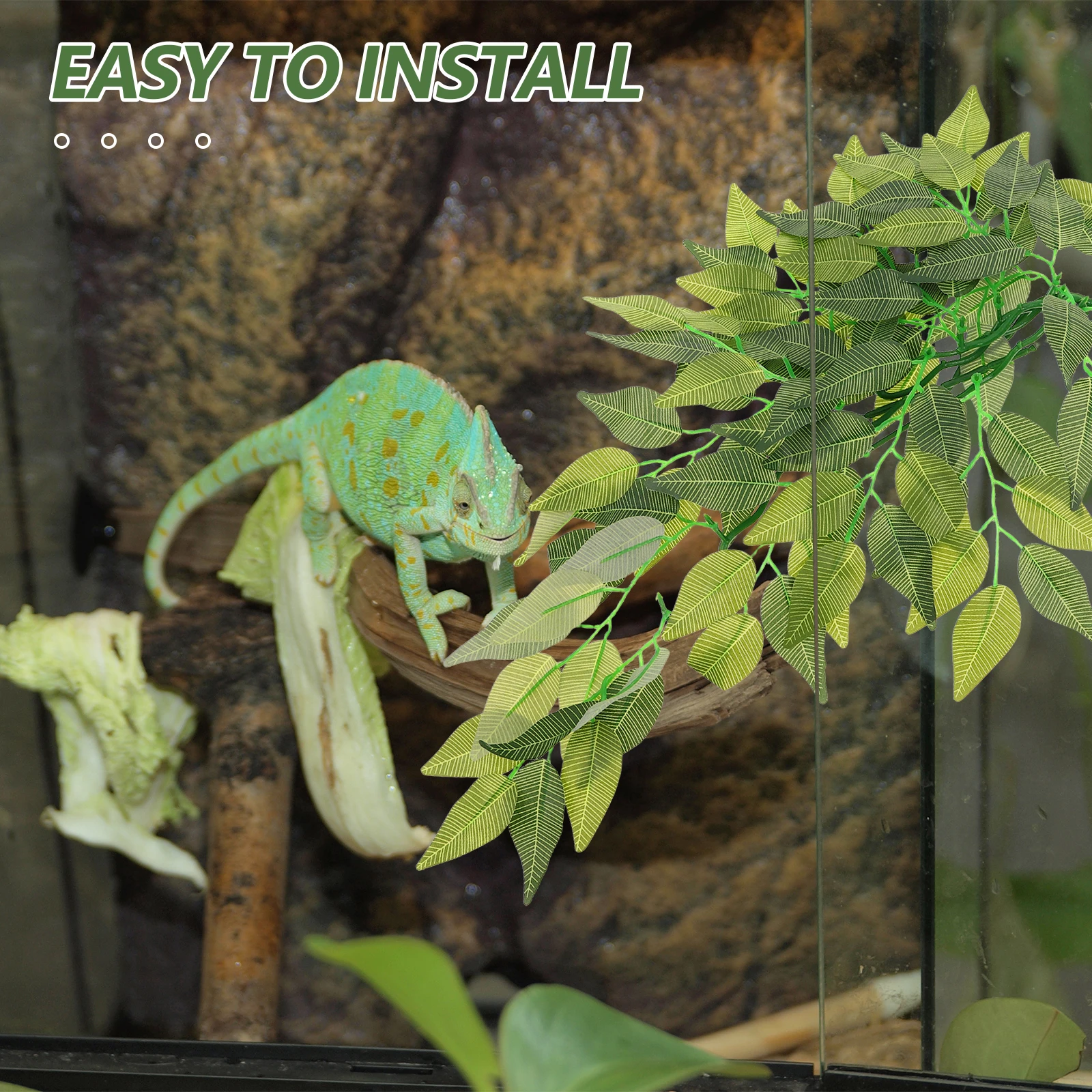 

Artificial Rattan Pets Reptile Plants Fake for Terrarium Hanging Gecko Lizard Climbing Vine Tank Decor