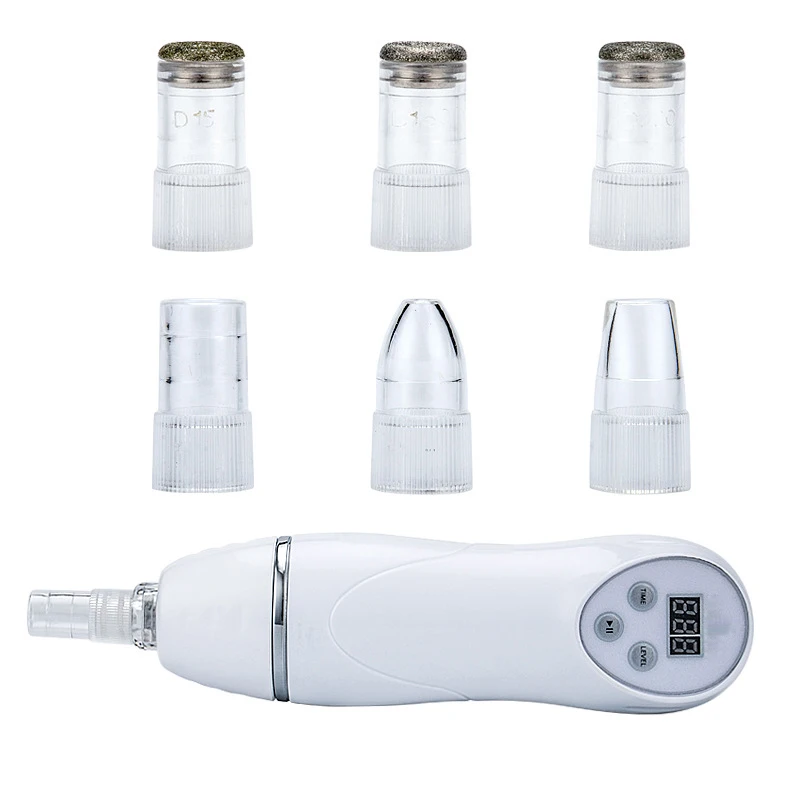 Digital Microdermabrasion Diamond Dermabrasion Pen Vacuum Massage Skin Peeling Acne Treatment Blackhead Removal Cleanser Tool