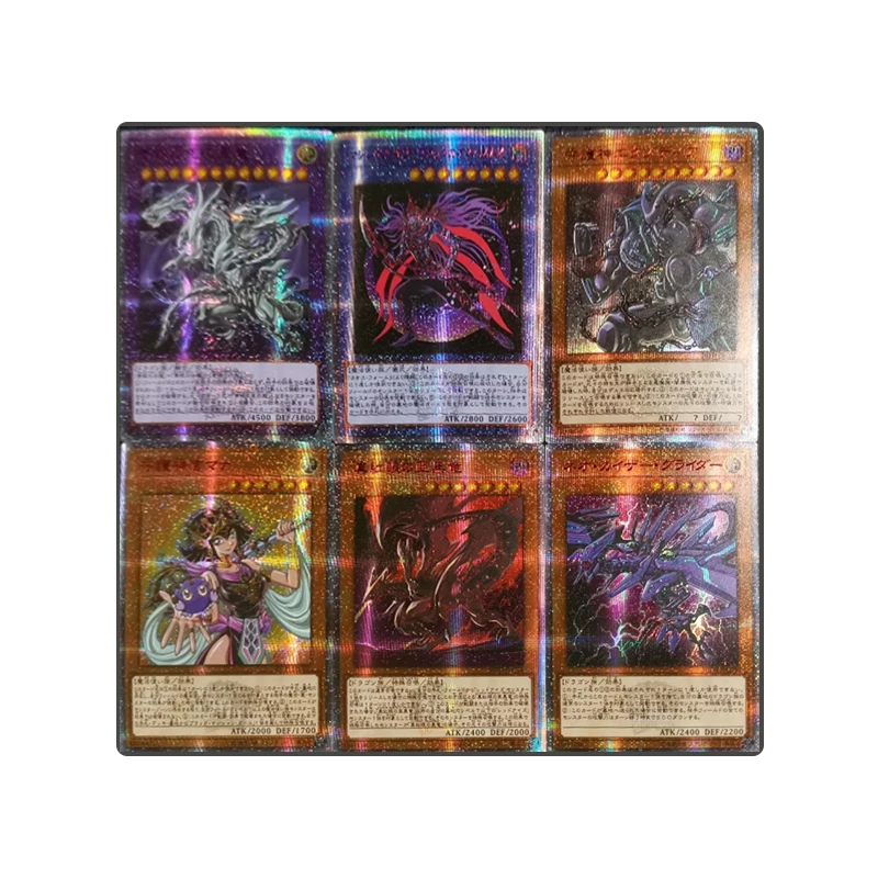 Yu-Gi-Oh! Carta fai da te personaggio dei cartoni animati occhi rossi drago nero occhi profondi drago bianco carta da collezione giocattolo regalo di compleanno di natale