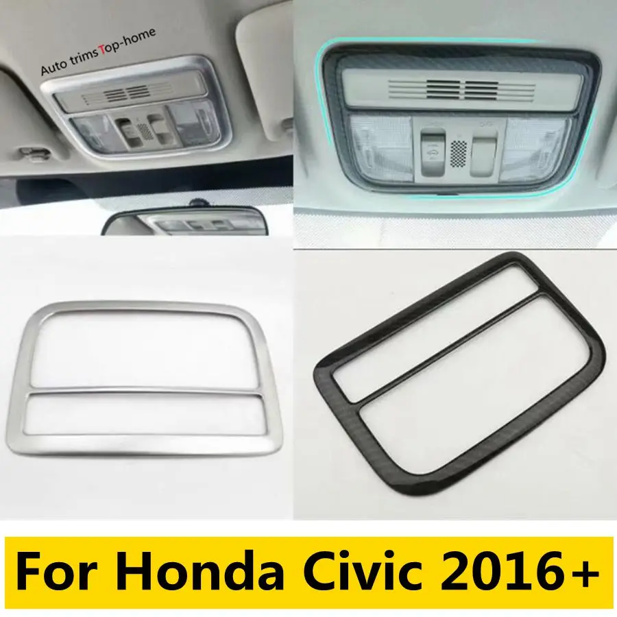 

Upper Ceiling Roof Reading Dome Courtesy Lights Lamp Button Switch Frame Cover Trim Fit For Honda Civic 2016 - 2020 Accessories